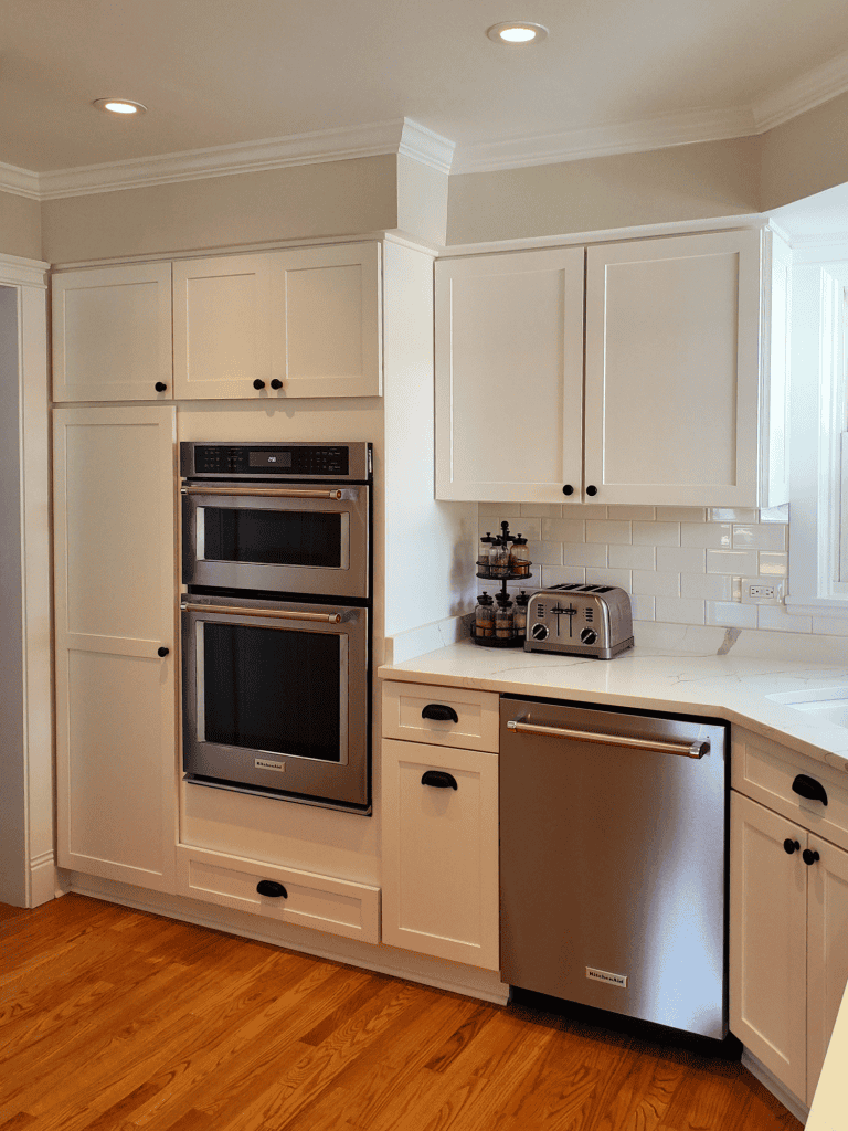 Elegant custom kitchen space with modern appliances and stylish cabinetry.